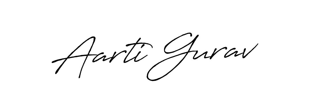 How to make Aarti Gurav name signature. Use Antro_Vectra_Bolder style for creating short signs online. This is the latest handwritten sign. Aarti Gurav signature style 7 images and pictures png