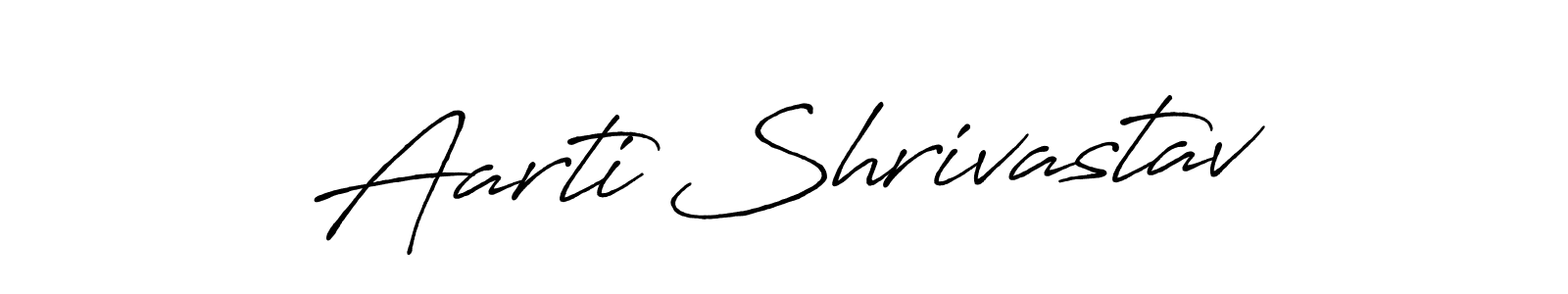 Make a beautiful signature design for name Aarti Shrivastav. With this signature (Antro_Vectra_Bolder) style, you can create a handwritten signature for free. Aarti Shrivastav signature style 7 images and pictures png