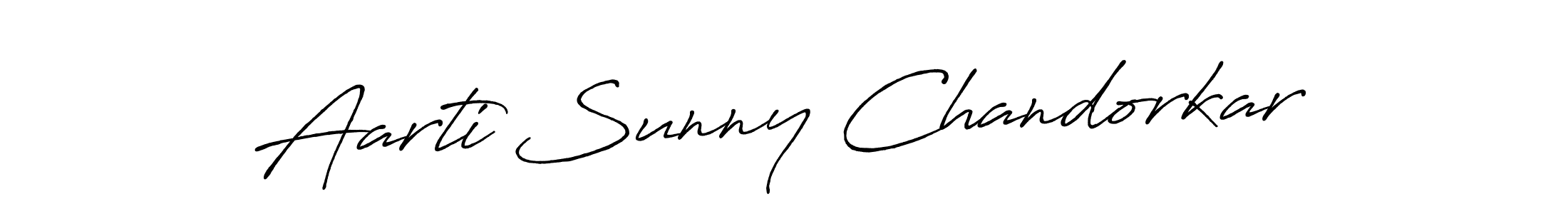 You should practise on your own different ways (Antro_Vectra_Bolder) to write your name (Aarti Sunny Chandorkar) in signature. don't let someone else do it for you. Aarti Sunny Chandorkar signature style 7 images and pictures png