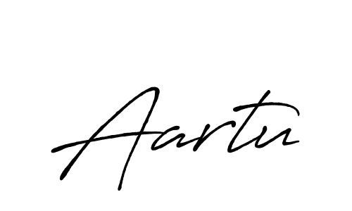 How to make Aartu signature? Antro_Vectra_Bolder is a professional autograph style. Create handwritten signature for Aartu name. Aartu signature style 7 images and pictures png