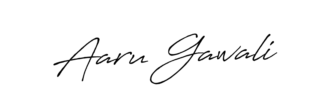 How to make Aaru Gawali signature? Antro_Vectra_Bolder is a professional autograph style. Create handwritten signature for Aaru Gawali name. Aaru Gawali signature style 7 images and pictures png