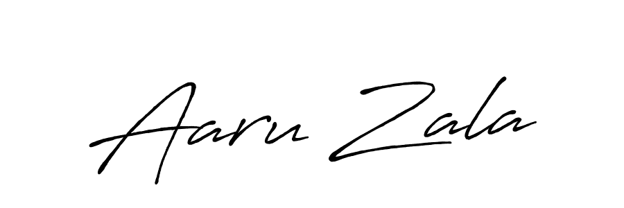 Aaru Zala stylish signature style. Best Handwritten Sign (Antro_Vectra_Bolder) for my name. Handwritten Signature Collection Ideas for my name Aaru Zala. Aaru Zala signature style 7 images and pictures png