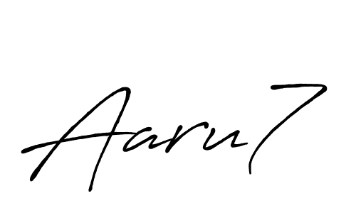 How to make Aaru7 signature? Antro_Vectra_Bolder is a professional autograph style. Create handwritten signature for Aaru7 name. Aaru7 signature style 7 images and pictures png