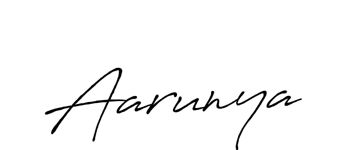 Create a beautiful signature design for name Aarunya. With this signature (Antro_Vectra_Bolder) fonts, you can make a handwritten signature for free. Aarunya signature style 7 images and pictures png