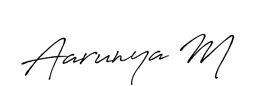 How to make Aarunya M signature? Antro_Vectra_Bolder is a professional autograph style. Create handwritten signature for Aarunya M name. Aarunya M signature style 7 images and pictures png