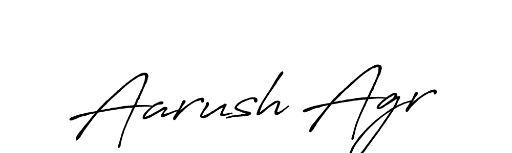 Make a beautiful signature design for name Aarush Agr. With this signature (Antro_Vectra_Bolder) style, you can create a handwritten signature for free. Aarush Agr signature style 7 images and pictures png