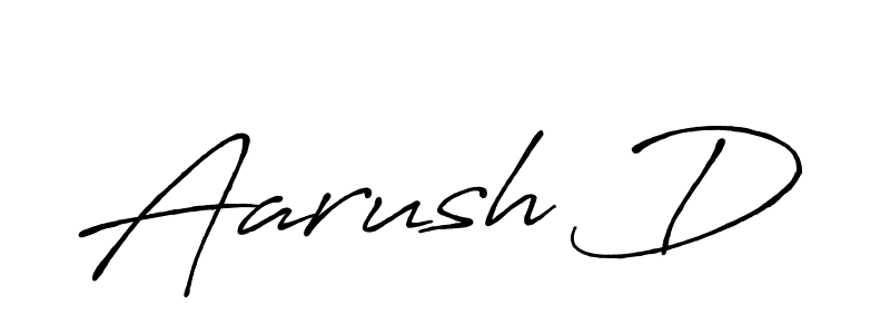 How to make Aarush D signature? Antro_Vectra_Bolder is a professional autograph style. Create handwritten signature for Aarush D name. Aarush D signature style 7 images and pictures png