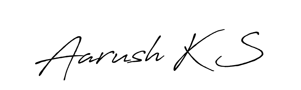 It looks lik you need a new signature style for name Aarush K S. Design unique handwritten (Antro_Vectra_Bolder) signature with our free signature maker in just a few clicks. Aarush K S signature style 7 images and pictures png