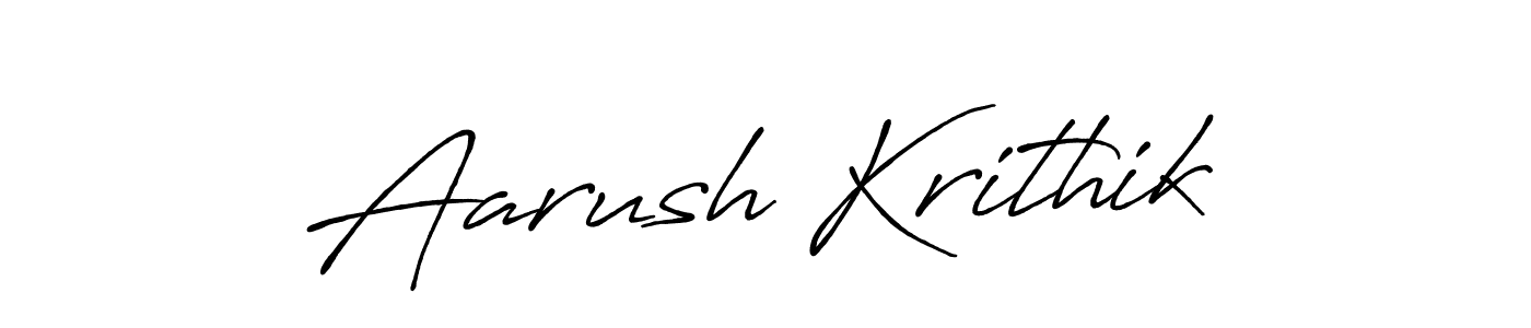 Antro_Vectra_Bolder is a professional signature style that is perfect for those who want to add a touch of class to their signature. It is also a great choice for those who want to make their signature more unique. Get Aarush Krithik name to fancy signature for free. Aarush Krithik signature style 7 images and pictures png