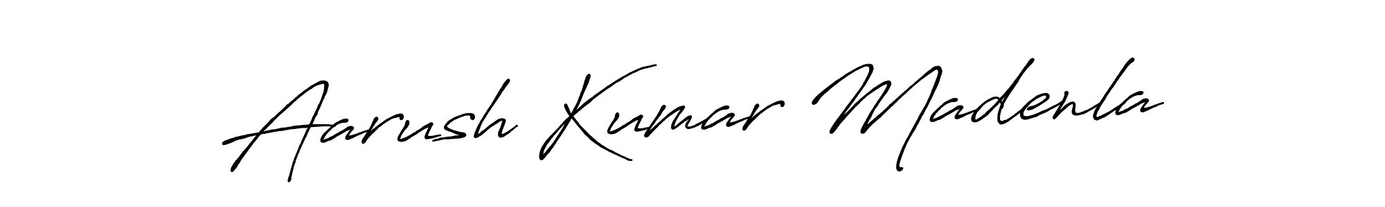 Design your own signature with our free online signature maker. With this signature software, you can create a handwritten (Antro_Vectra_Bolder) signature for name Aarush Kumar Madenla. Aarush Kumar Madenla signature style 7 images and pictures png