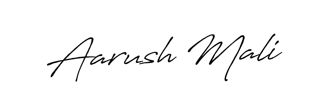 How to make Aarush Mali signature? Antro_Vectra_Bolder is a professional autograph style. Create handwritten signature for Aarush Mali name. Aarush Mali signature style 7 images and pictures png