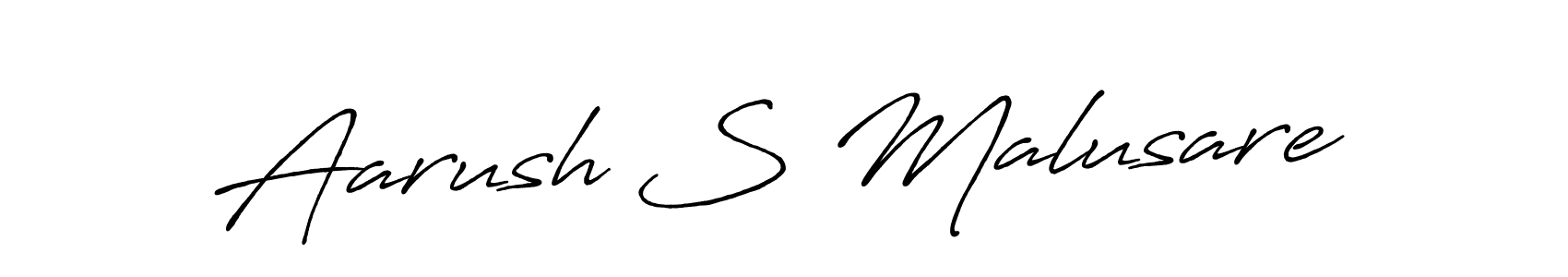 Make a beautiful signature design for name Aarush S Malusare. With this signature (Antro_Vectra_Bolder) style, you can create a handwritten signature for free. Aarush S Malusare signature style 7 images and pictures png