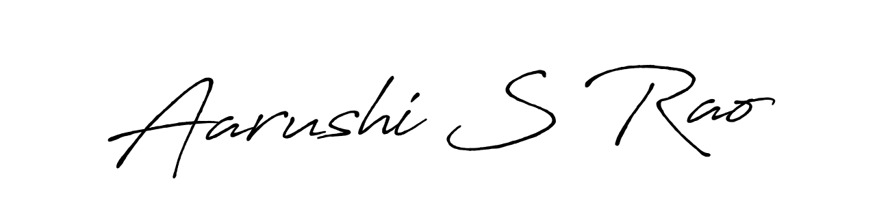 Create a beautiful signature design for name Aarushi S Rao. With this signature (Antro_Vectra_Bolder) fonts, you can make a handwritten signature for free. Aarushi S Rao signature style 7 images and pictures png