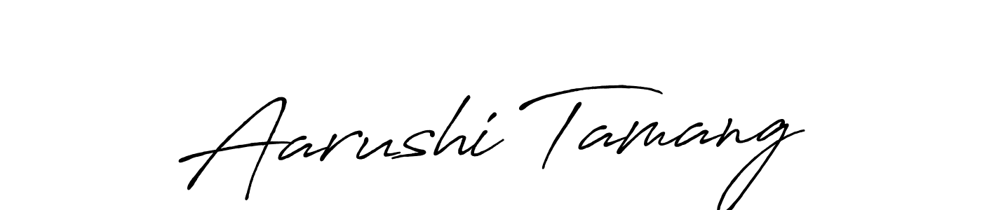 Also You can easily find your signature by using the search form. We will create Aarushi Tamang name handwritten signature images for you free of cost using Antro_Vectra_Bolder sign style. Aarushi Tamang signature style 7 images and pictures png