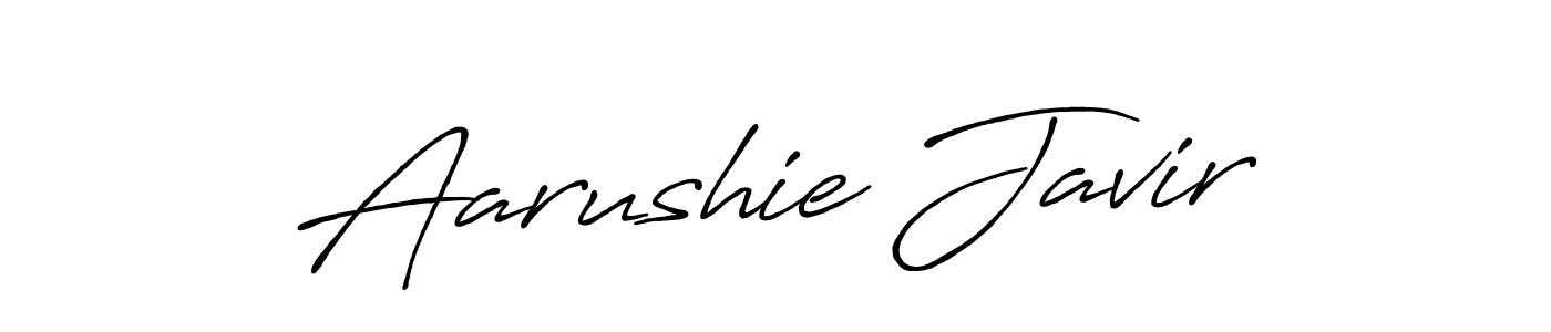 Design your own signature with our free online signature maker. With this signature software, you can create a handwritten (Antro_Vectra_Bolder) signature for name Aarushie Javir. Aarushie Javir signature style 7 images and pictures png
