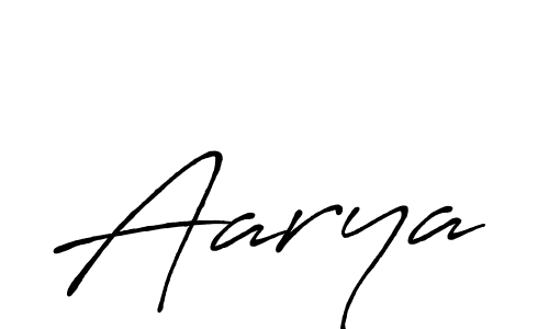 Make a beautiful signature design for name Aarya. With this signature (Antro_Vectra_Bolder) style, you can create a handwritten signature for free. Aarya signature style 7 images and pictures png