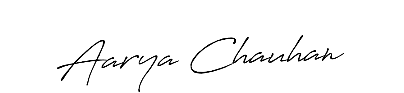 Antro_Vectra_Bolder is a professional signature style that is perfect for those who want to add a touch of class to their signature. It is also a great choice for those who want to make their signature more unique. Get Aarya Chauhan name to fancy signature for free. Aarya Chauhan signature style 7 images and pictures png
