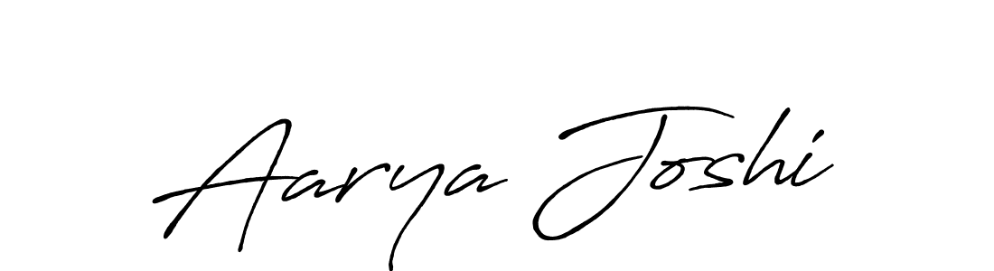 Make a beautiful signature design for name Aarya Joshi. With this signature (Antro_Vectra_Bolder) style, you can create a handwritten signature for free. Aarya Joshi signature style 7 images and pictures png