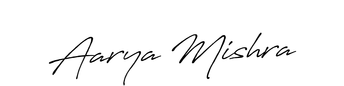 The best way (Antro_Vectra_Bolder) to make a short signature is to pick only two or three words in your name. The name Aarya Mishra include a total of six letters. For converting this name. Aarya Mishra signature style 7 images and pictures png