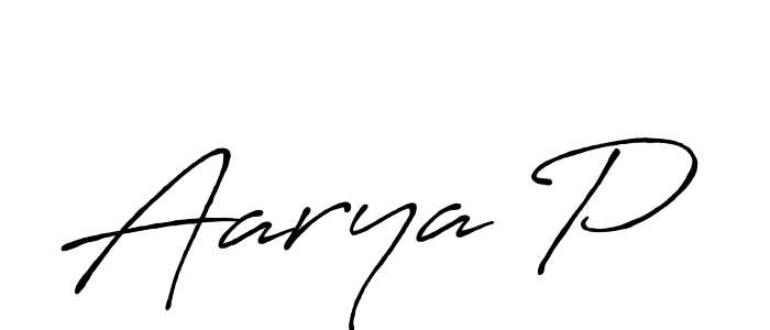 Make a beautiful signature design for name Aarya P. Use this online signature maker to create a handwritten signature for free. Aarya P signature style 7 images and pictures png