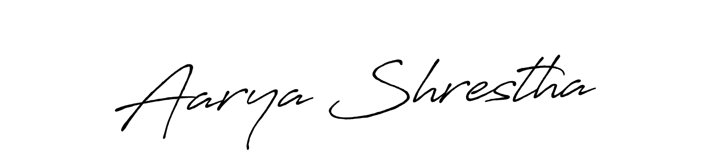 How to make Aarya Shrestha signature? Antro_Vectra_Bolder is a professional autograph style. Create handwritten signature for Aarya Shrestha name. Aarya Shrestha signature style 7 images and pictures png
