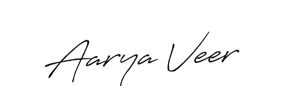 Make a beautiful signature design for name Aarya Veer. With this signature (Antro_Vectra_Bolder) style, you can create a handwritten signature for free. Aarya Veer signature style 7 images and pictures png