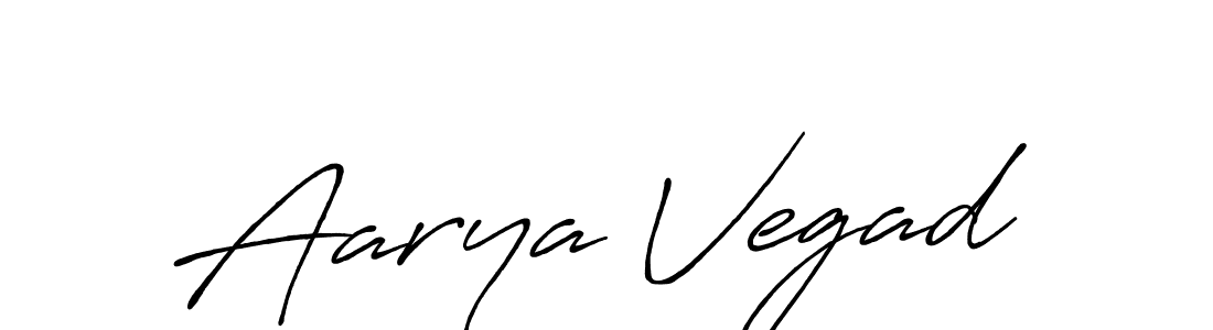 How to make Aarya Vegad name signature. Use Antro_Vectra_Bolder style for creating short signs online. This is the latest handwritten sign. Aarya Vegad signature style 7 images and pictures png