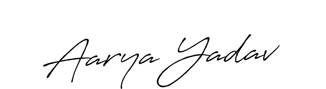 Aarya Yadav stylish signature style. Best Handwritten Sign (Antro_Vectra_Bolder) for my name. Handwritten Signature Collection Ideas for my name Aarya Yadav. Aarya Yadav signature style 7 images and pictures png