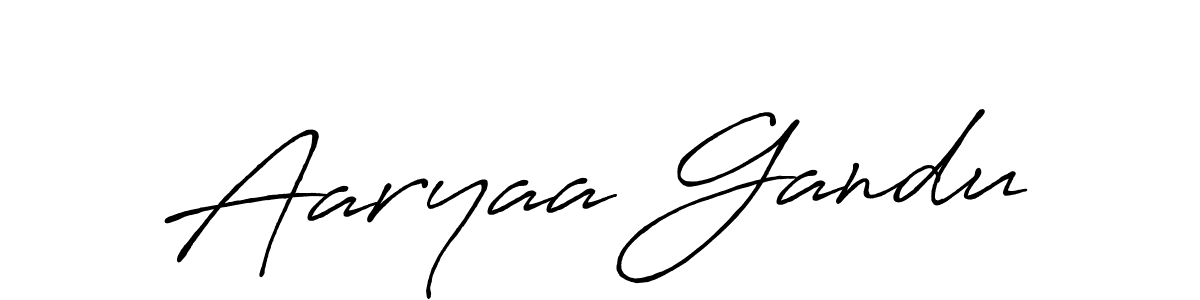 Make a beautiful signature design for name Aaryaa Gandu. Use this online signature maker to create a handwritten signature for free. Aaryaa Gandu signature style 7 images and pictures png