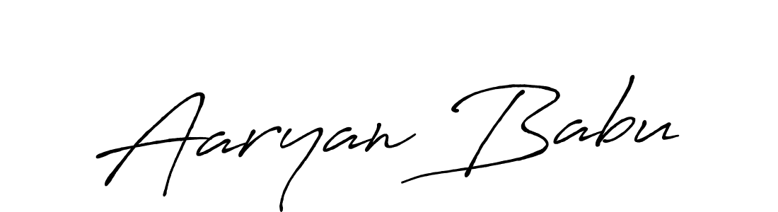 The best way (Antro_Vectra_Bolder) to make a short signature is to pick only two or three words in your name. The name Aaryan Babu include a total of six letters. For converting this name. Aaryan Babu signature style 7 images and pictures png