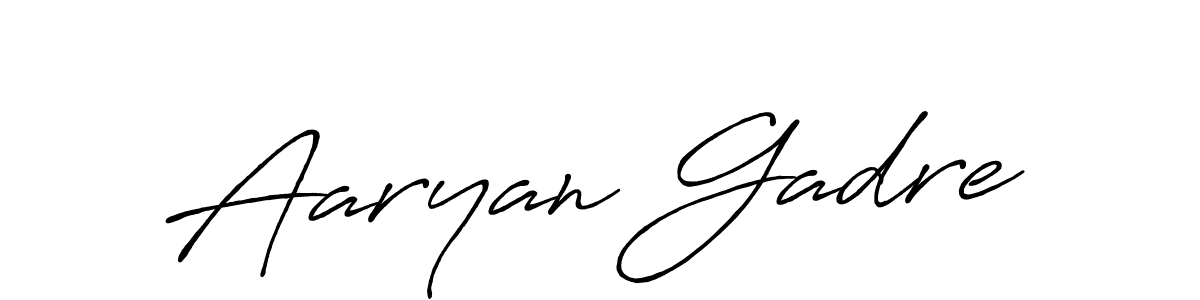 Aaryan Gadre stylish signature style. Best Handwritten Sign (Antro_Vectra_Bolder) for my name. Handwritten Signature Collection Ideas for my name Aaryan Gadre. Aaryan Gadre signature style 7 images and pictures png