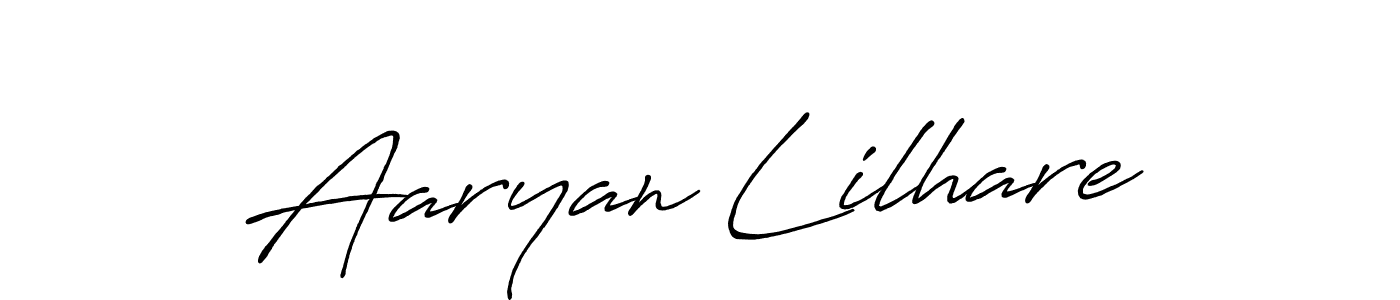 Make a beautiful signature design for name Aaryan Lilhare. With this signature (Antro_Vectra_Bolder) style, you can create a handwritten signature for free. Aaryan Lilhare signature style 7 images and pictures png