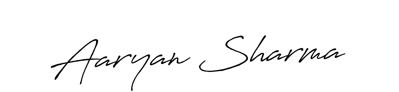 Design your own signature with our free online signature maker. With this signature software, you can create a handwritten (Antro_Vectra_Bolder) signature for name Aaryan Sharma. Aaryan Sharma signature style 7 images and pictures png