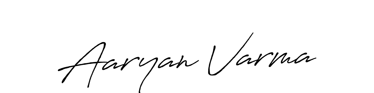 Make a beautiful signature design for name Aaryan Varma. With this signature (Antro_Vectra_Bolder) style, you can create a handwritten signature for free. Aaryan Varma signature style 7 images and pictures png