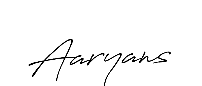 Make a beautiful signature design for name Aaryans. Use this online signature maker to create a handwritten signature for free. Aaryans signature style 7 images and pictures png