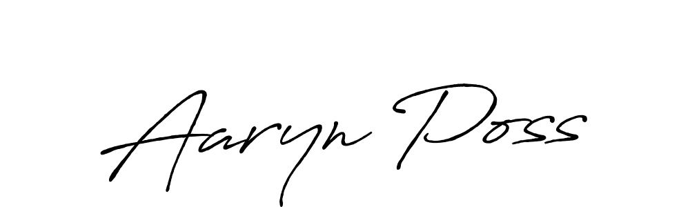 How to make Aaryn Poss name signature. Use Antro_Vectra_Bolder style for creating short signs online. This is the latest handwritten sign. Aaryn Poss signature style 7 images and pictures png