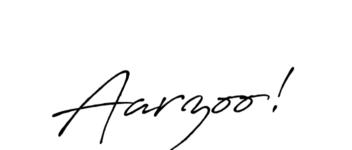 Create a beautiful signature design for name Aarzoo!. With this signature (Antro_Vectra_Bolder) fonts, you can make a handwritten signature for free. Aarzoo! signature style 7 images and pictures png