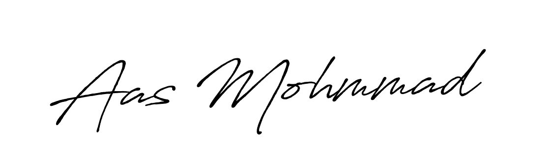 Make a beautiful signature design for name Aas Mohmmad. With this signature (Antro_Vectra_Bolder) style, you can create a handwritten signature for free. Aas Mohmmad signature style 7 images and pictures png