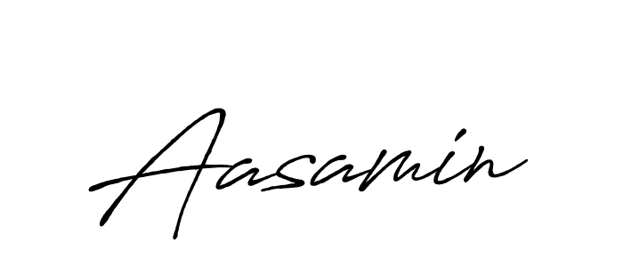 How to make Aasamin name signature. Use Antro_Vectra_Bolder style for creating short signs online. This is the latest handwritten sign. Aasamin signature style 7 images and pictures png