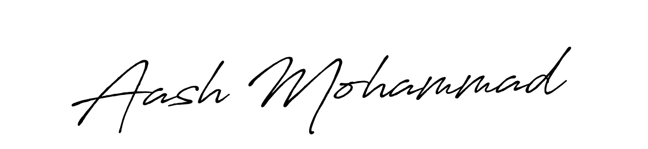 Also we have Aash Mohammad name is the best signature style. Create professional handwritten signature collection using Antro_Vectra_Bolder autograph style. Aash Mohammad signature style 7 images and pictures png
