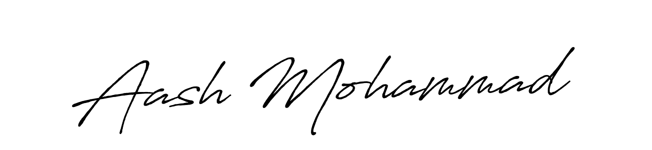 if you are searching for the best signature style for your name Aash Mohammad. so please give up your signature search. here we have designed multiple signature styles  using Antro_Vectra_Bolder. Aash Mohammad signature style 7 images and pictures png