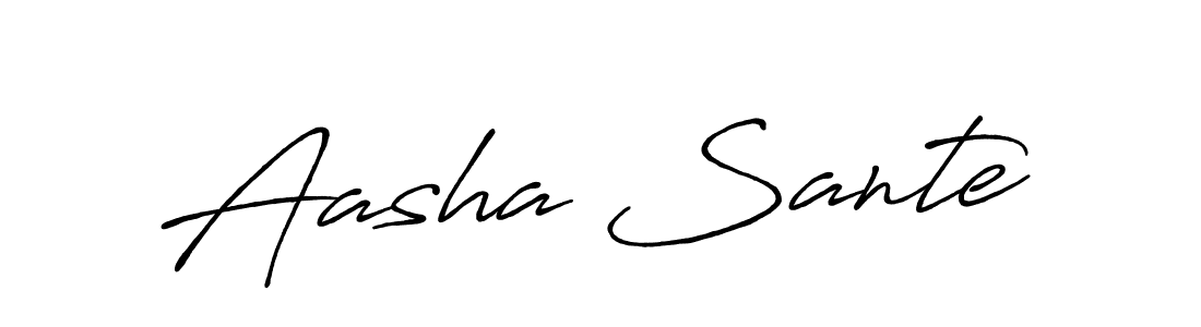 Antro_Vectra_Bolder is a professional signature style that is perfect for those who want to add a touch of class to their signature. It is also a great choice for those who want to make their signature more unique. Get Aasha Sante name to fancy signature for free. Aasha Sante signature style 7 images and pictures png