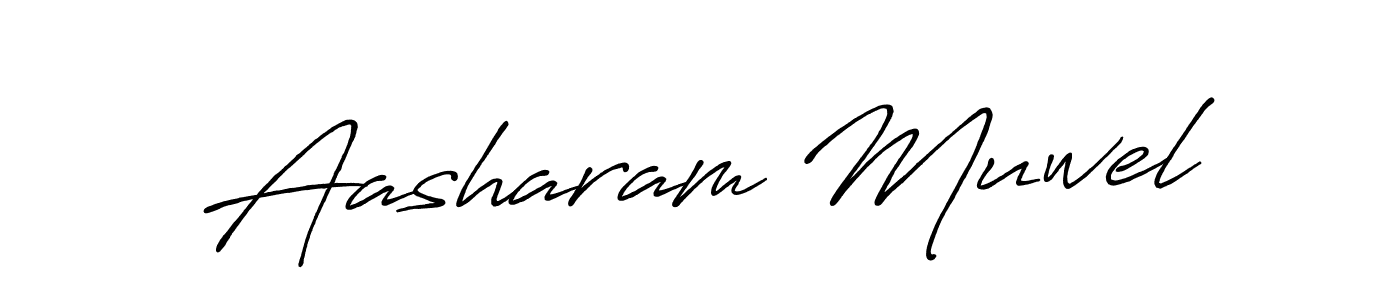 Antro_Vectra_Bolder is a professional signature style that is perfect for those who want to add a touch of class to their signature. It is also a great choice for those who want to make their signature more unique. Get Aasharam Muwel name to fancy signature for free. Aasharam Muwel signature style 7 images and pictures png