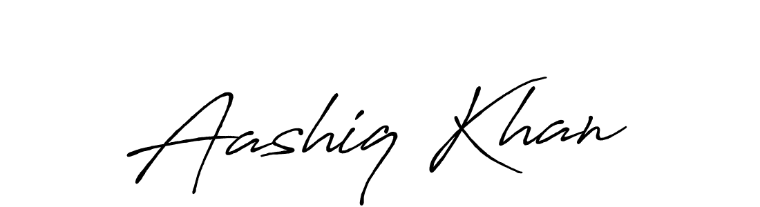 Create a beautiful signature design for name Aashiq Khan. With this signature (Antro_Vectra_Bolder) fonts, you can make a handwritten signature for free. Aashiq Khan signature style 7 images and pictures png