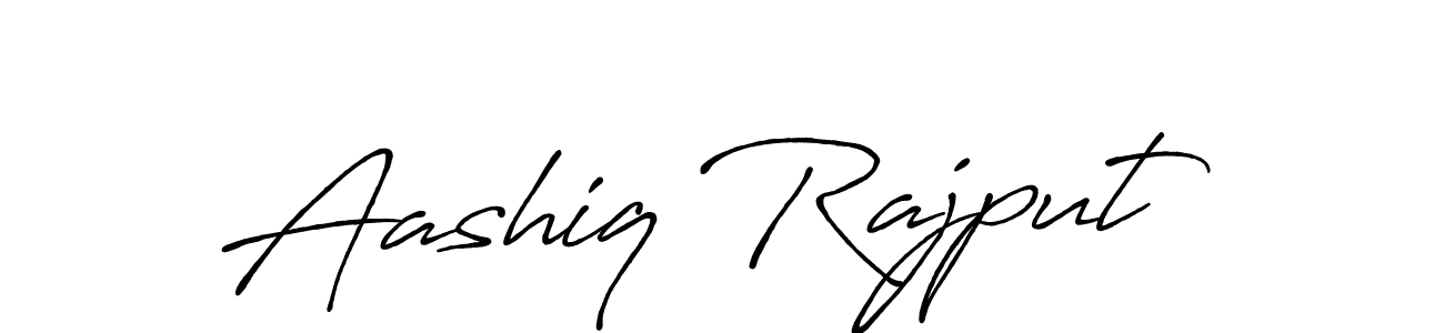 How to make Aashiq Rajput name signature. Use Antro_Vectra_Bolder style for creating short signs online. This is the latest handwritten sign. Aashiq Rajput signature style 7 images and pictures png