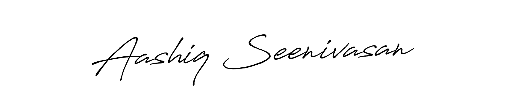 Use a signature maker to create a handwritten signature online. With this signature software, you can design (Antro_Vectra_Bolder) your own signature for name Aashiq Seenivasan. Aashiq Seenivasan signature style 7 images and pictures png