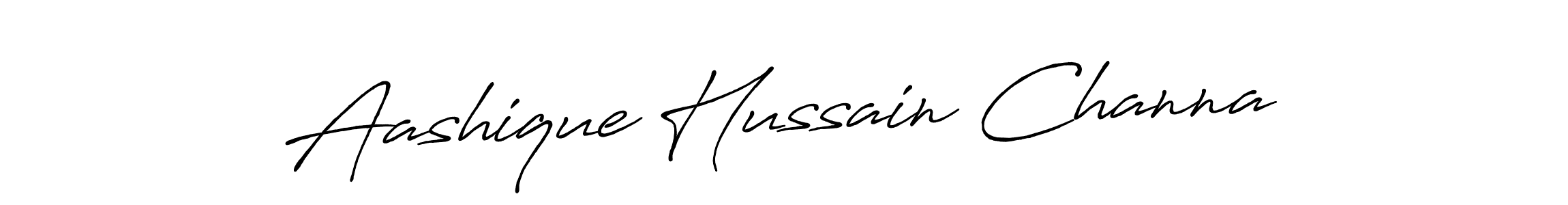 Design your own signature with our free online signature maker. With this signature software, you can create a handwritten (Antro_Vectra_Bolder) signature for name Aashique Hussain Channa. Aashique Hussain Channa signature style 7 images and pictures png