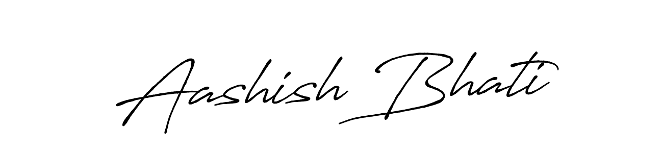 How to make Aashish Bhati name signature. Use Antro_Vectra_Bolder style for creating short signs online. This is the latest handwritten sign. Aashish Bhati signature style 7 images and pictures png