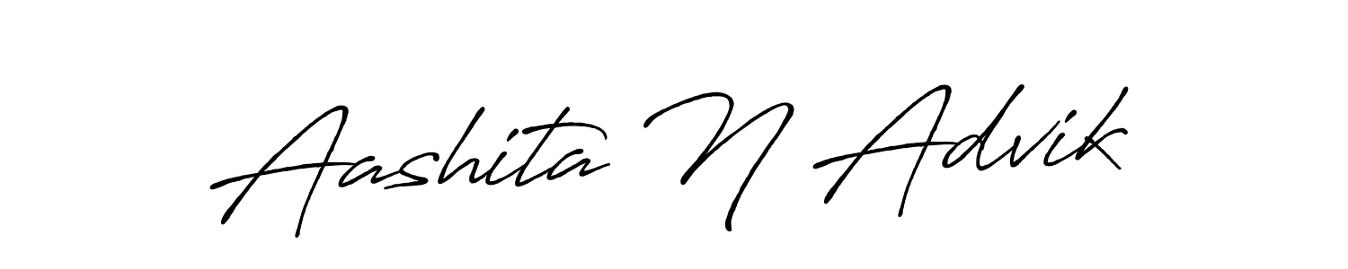 Create a beautiful signature design for name Aashita N Advik. With this signature (Antro_Vectra_Bolder) fonts, you can make a handwritten signature for free. Aashita N Advik signature style 7 images and pictures png