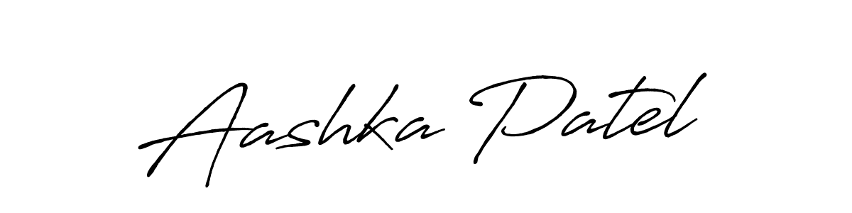 How to make Aashka Patel signature? Antro_Vectra_Bolder is a professional autograph style. Create handwritten signature for Aashka Patel name. Aashka Patel signature style 7 images and pictures png